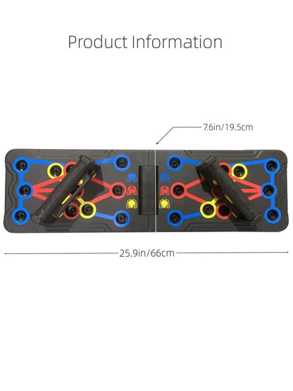 1Pc Foldable Plastic Multi-Function Fitness Push-Up Support Equipment