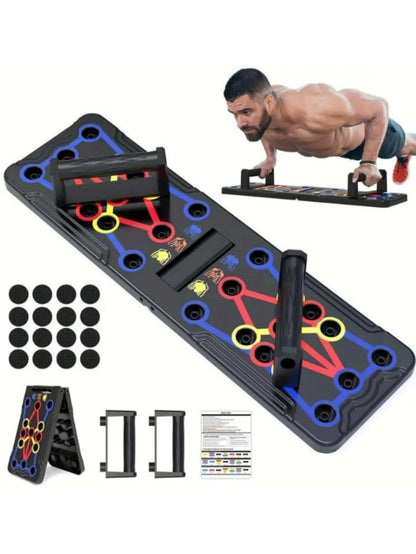 1Pc Foldable Plastic Multi-Function Fitness Push-Up Support Equipment