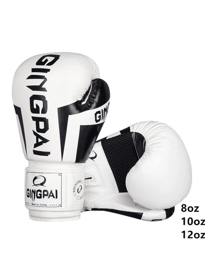 GINGPAI Breathable Net Mesh Professional Boxing Gloves for Adults Men Women Kickboxing Muay Thai Workout Punching Bag Training at Gym